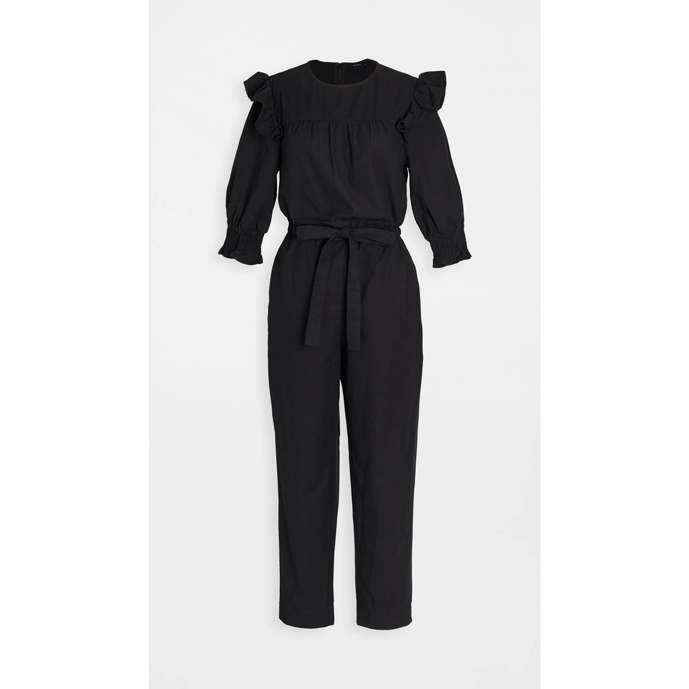 En Saison Poplin Ruffled Jumpsuit